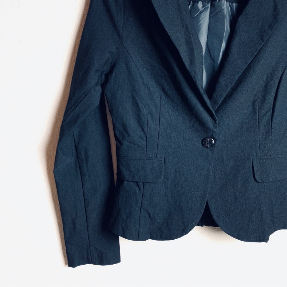 Papaya black stretch one-button Blazer Sz S/M juniors fitted business casual - Picture 5 of 16